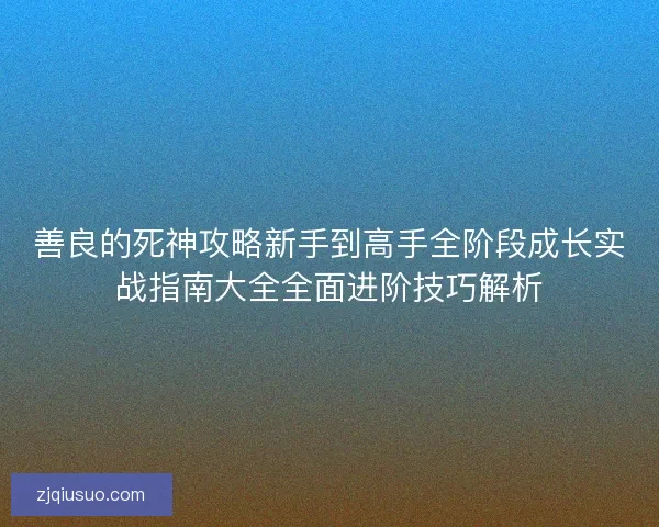 善良的死神攻略新手到高手全阶段成长实战指南大全全面进阶技巧解析